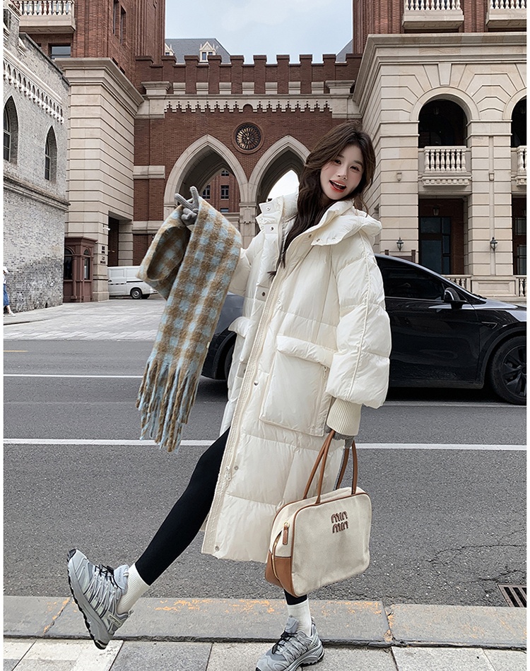 Exceed knee long cotton coat multicolor coat for women