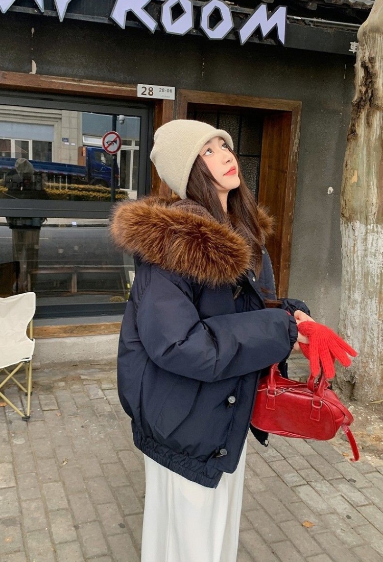 Winter thick down cotton coat for women