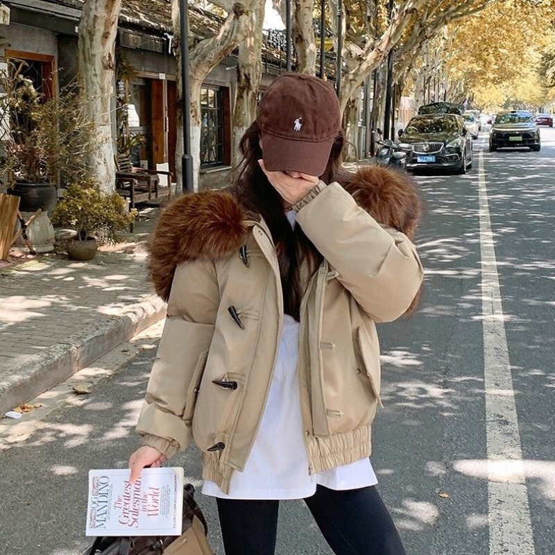 Winter thick down cotton coat for women