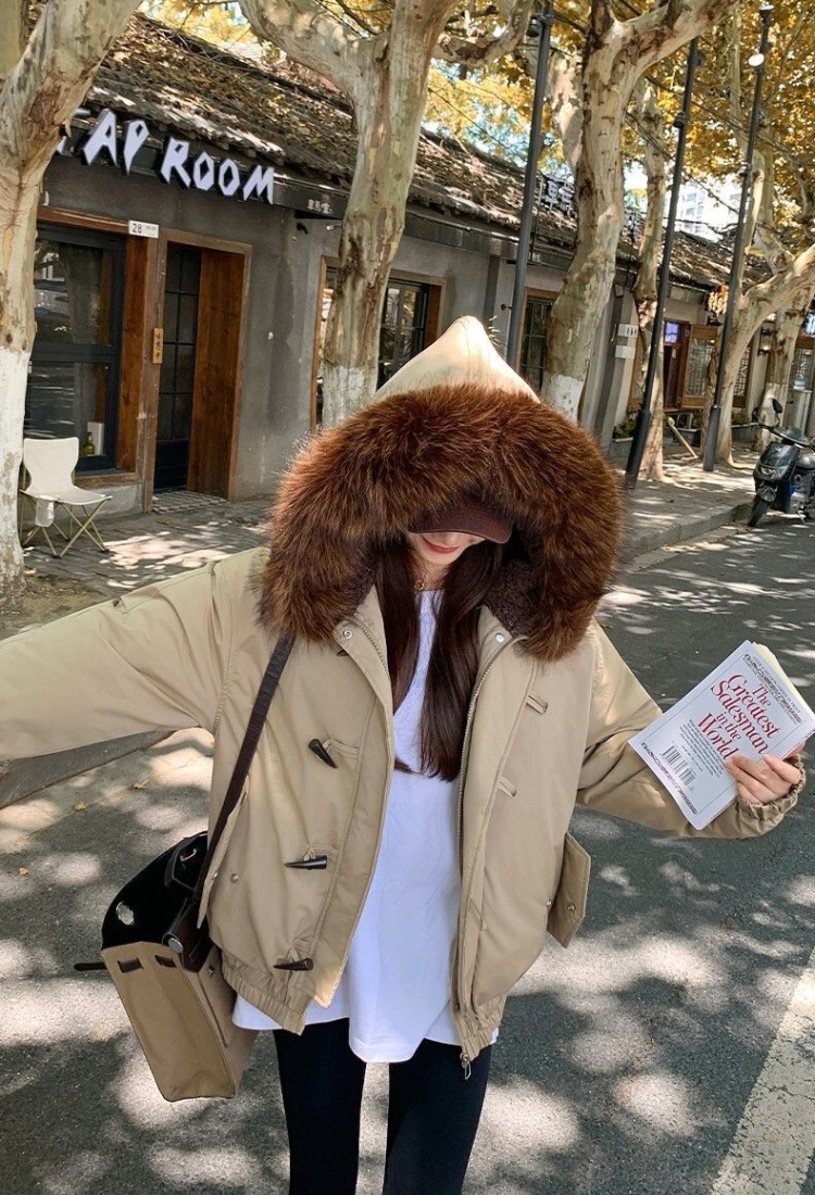 Winter thick down cotton coat for women
