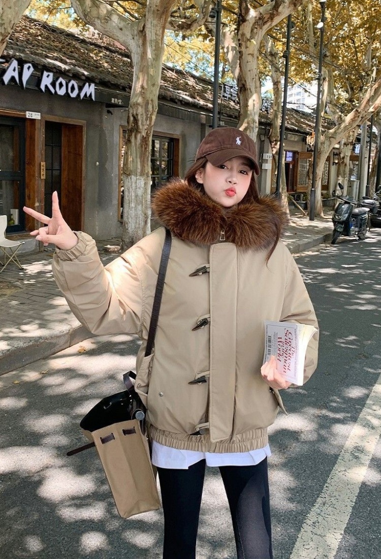 Winter thick down cotton coat for women