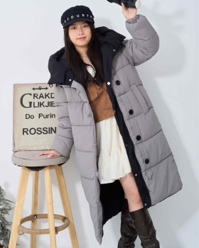 Hooded wear fashion coat thick mixed colors cotton coat