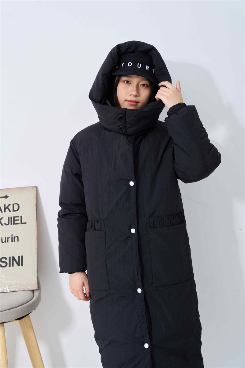 Hooded wear fashion coat thick mixed colors cotton coat