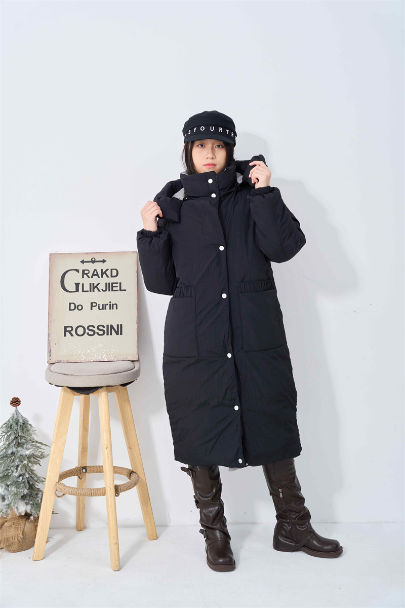 Hooded wear fashion coat thick mixed colors cotton coat