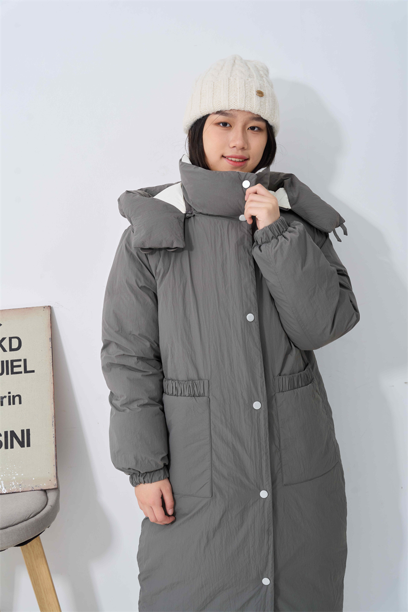 Hooded wear fashion coat thick mixed colors cotton coat