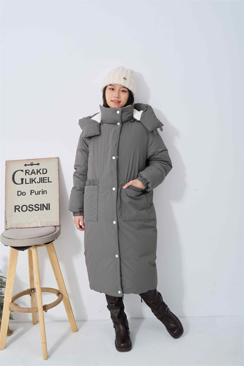 Hooded wear fashion coat thick mixed colors cotton coat
