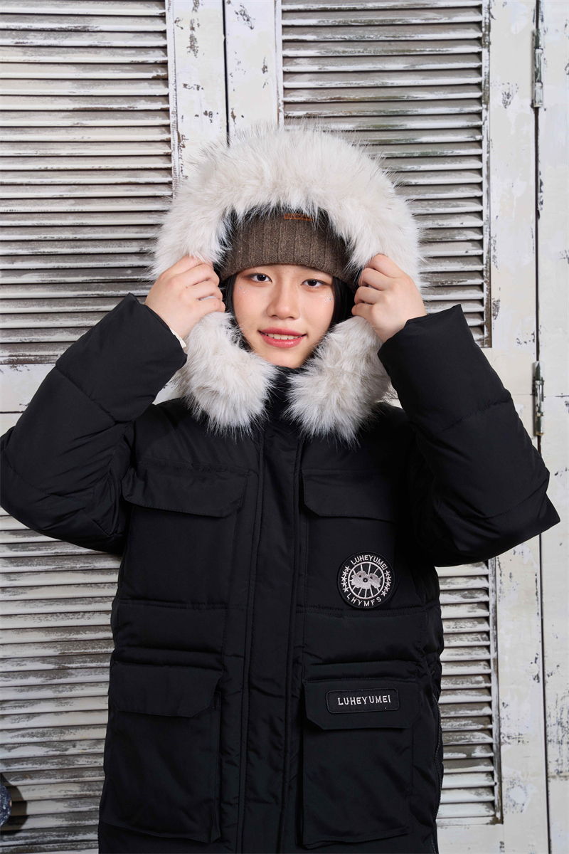 Large fur collar short cotton coat student coat for women