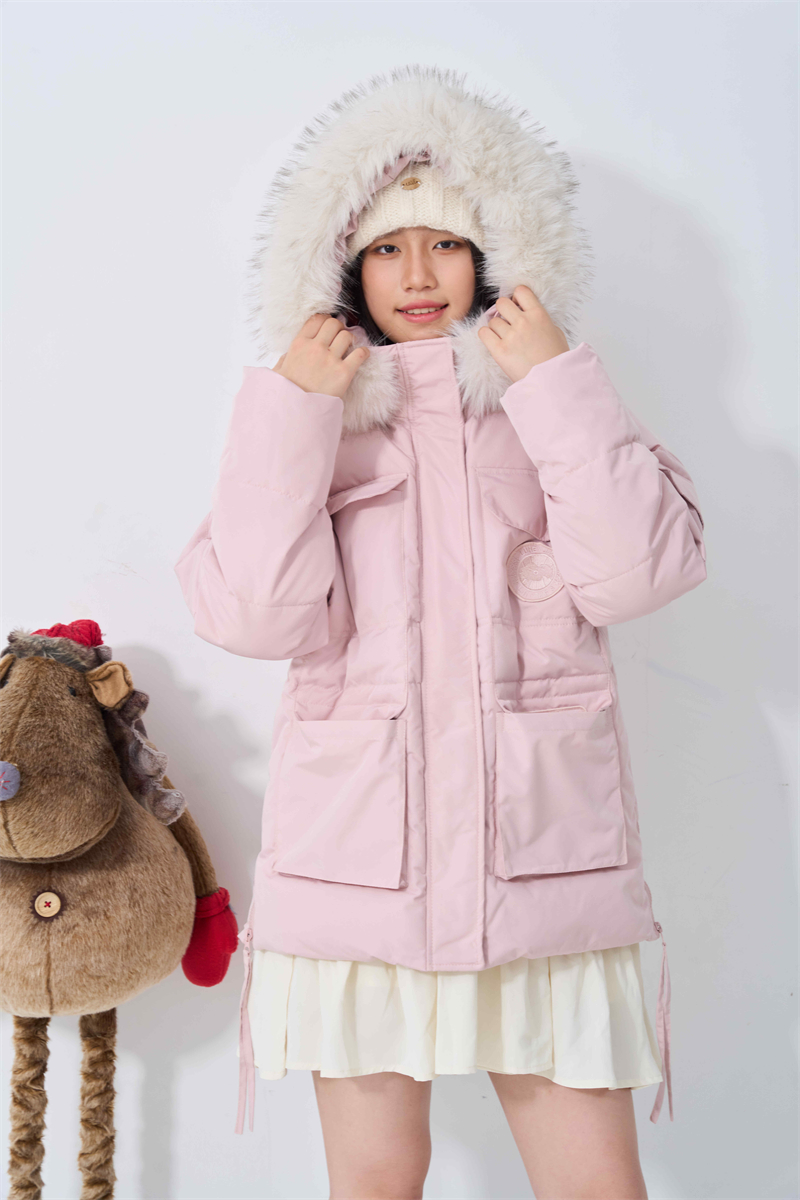 Large fur collar short cotton coat student coat for women