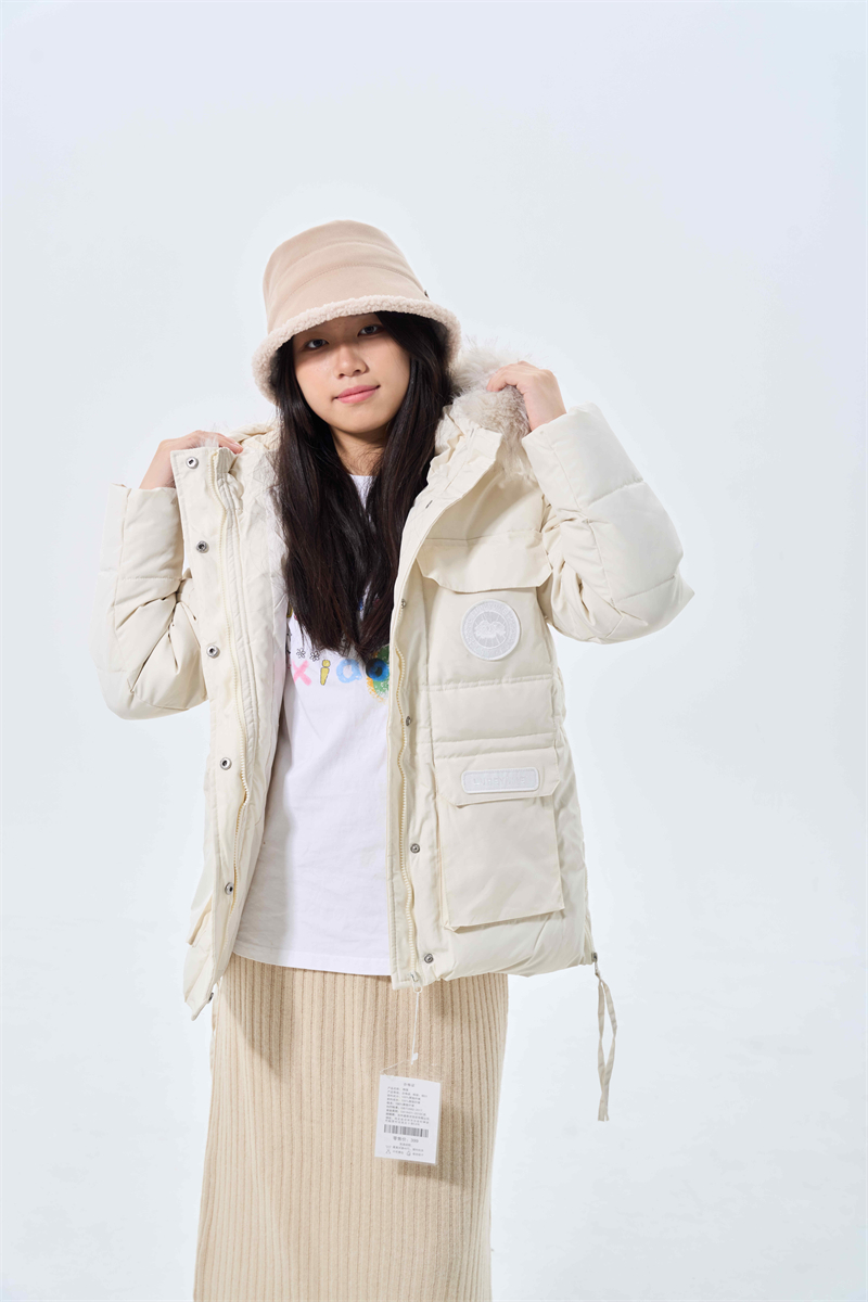 Large fur collar short cotton coat student coat for women