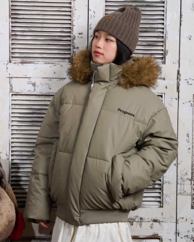 Fur collar coat bread clothing for women