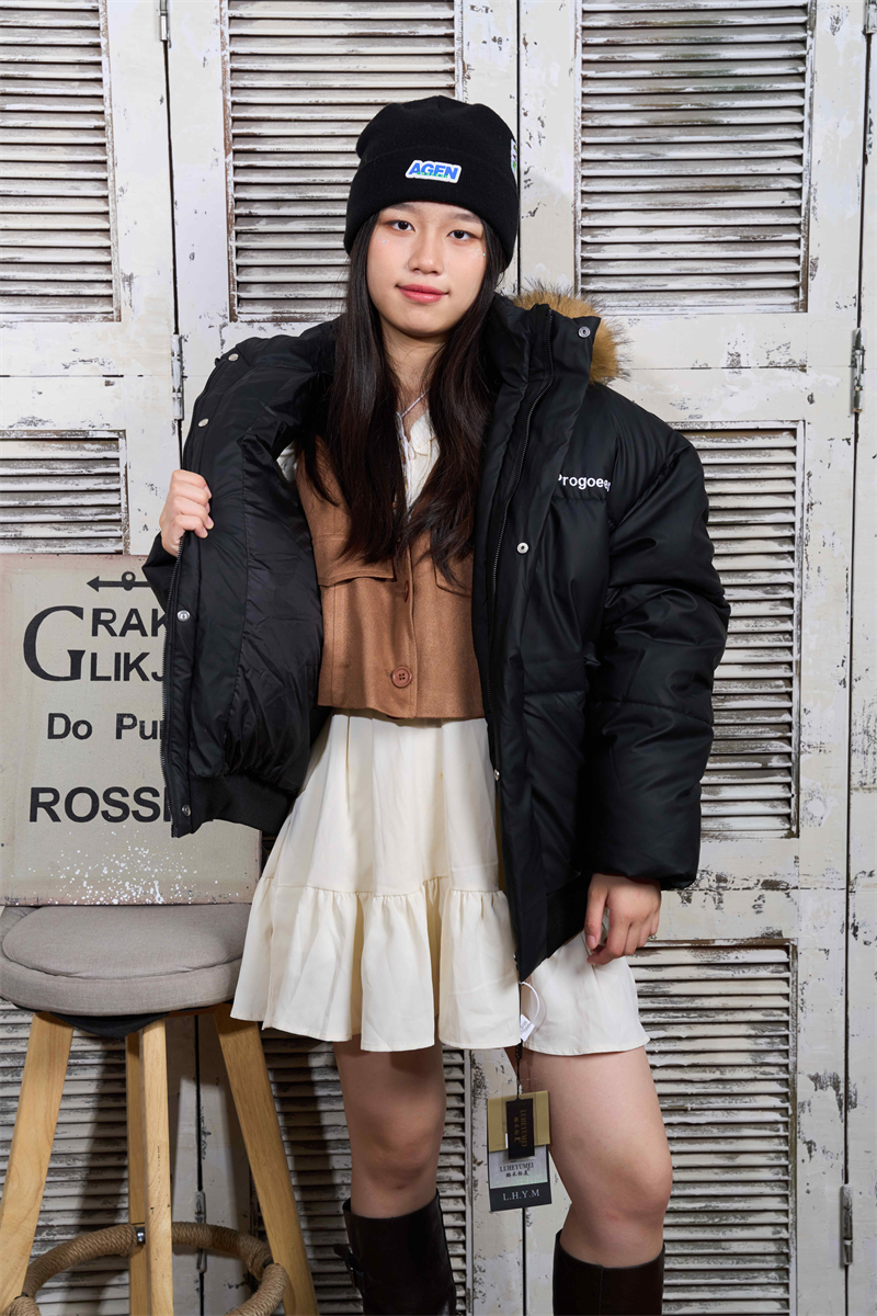 Fur collar coat bread clothing for women