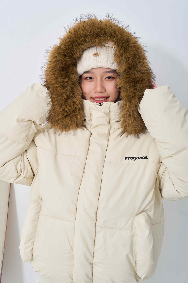 Fur collar coat bread clothing for women