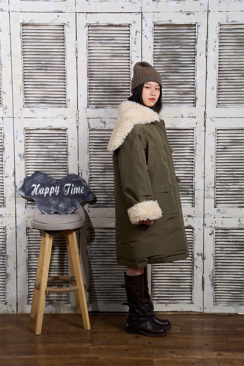 Long lapel Korean style coat fashion elmo overcoat