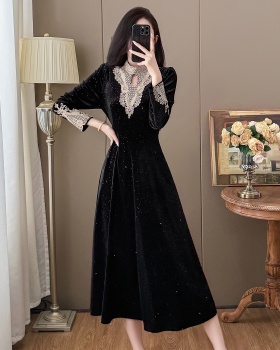 Hepburn style big skirt France style dress