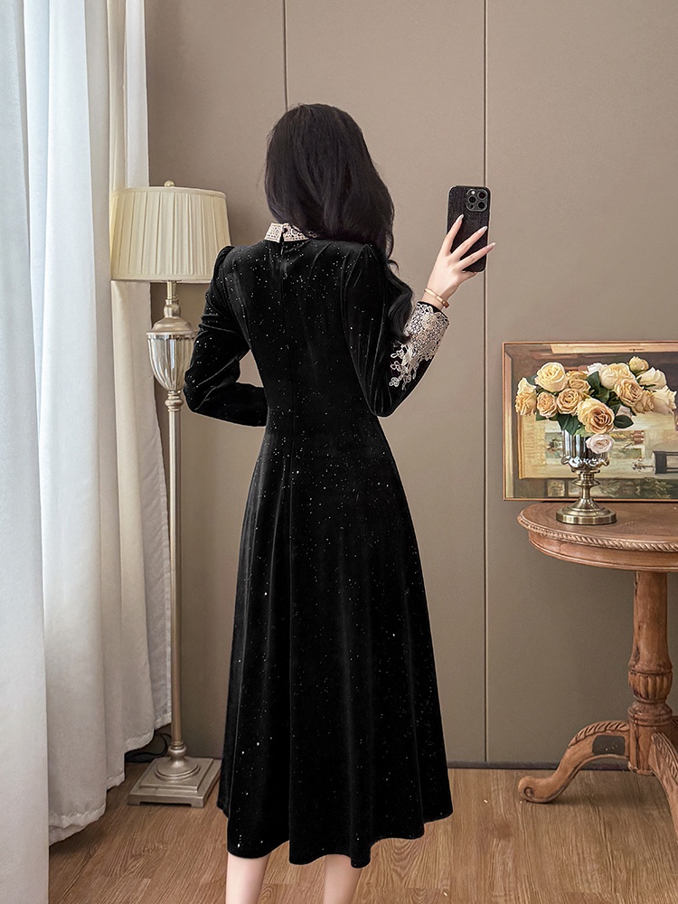 Hepburn style big skirt France style dress