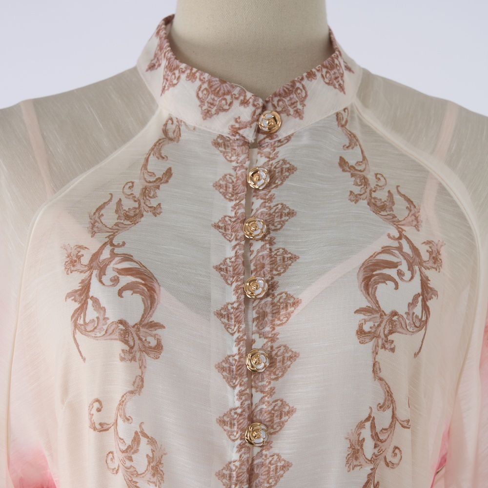 Autumn long sleeve lantern pinched waist dress