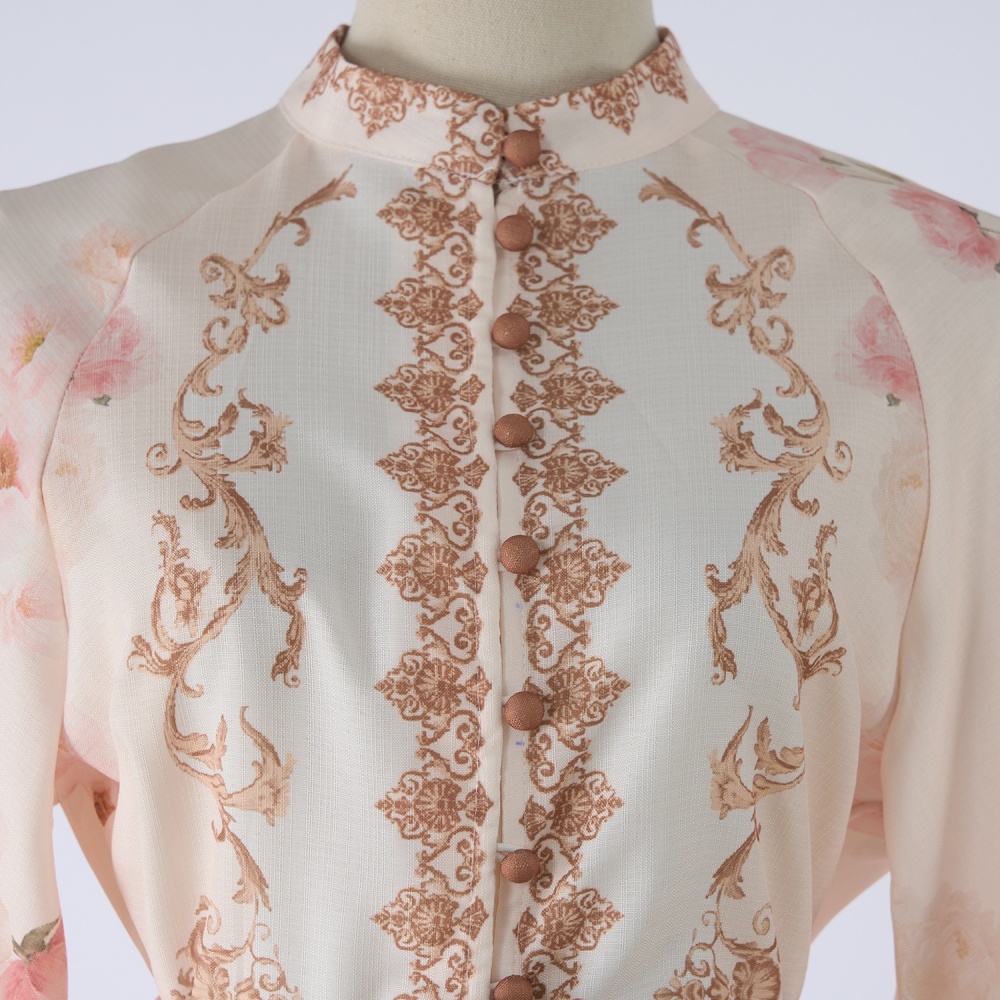 Single-breasted T-back court style dress