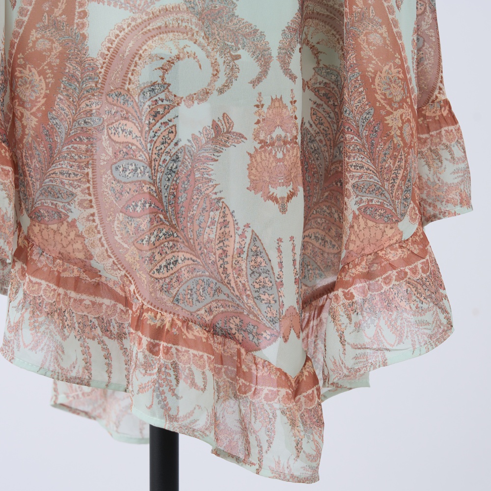 Autumn long elegant style patterns dress