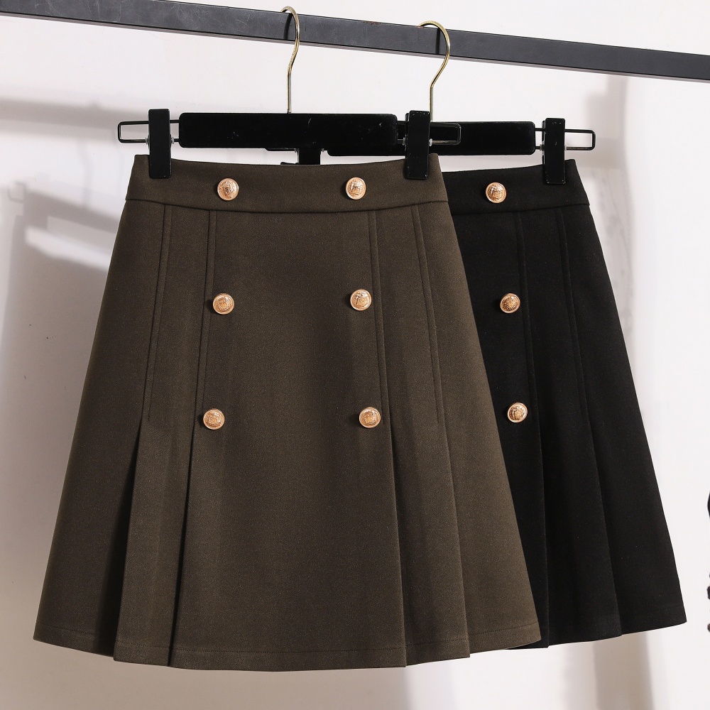 Autumn and winter skirt A-line short skirt