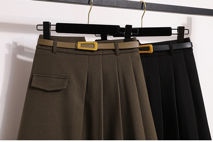 Large yard retro long dress woolen skirt for women