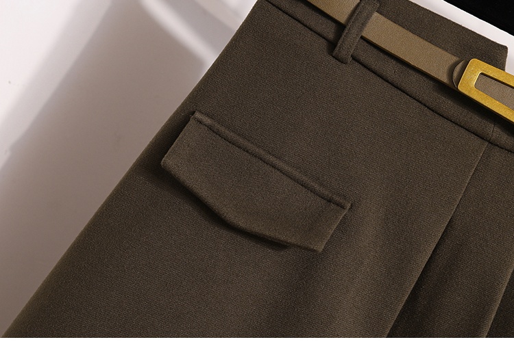 Large yard retro long dress woolen skirt for women