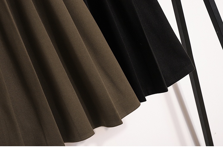 Large yard retro long dress woolen skirt for women