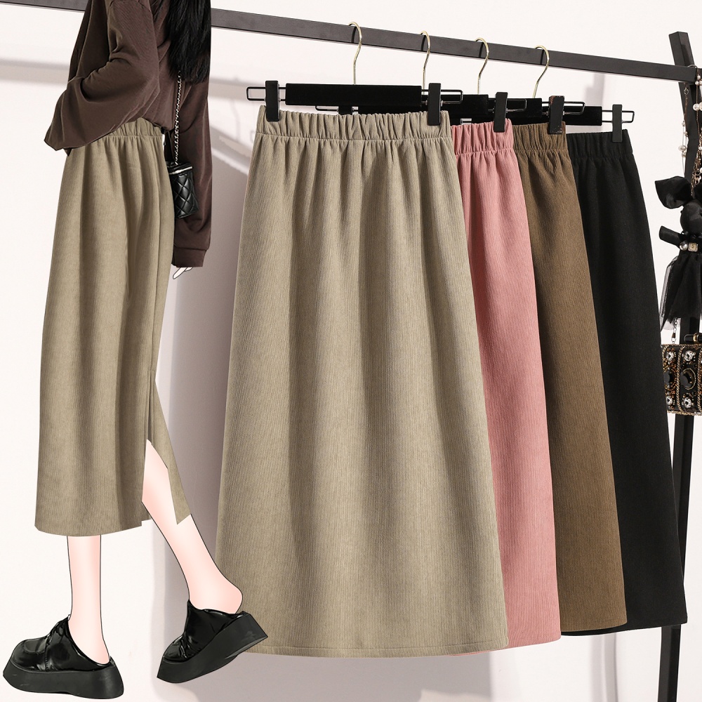 High waist A-line long slim large yard all-match skirt