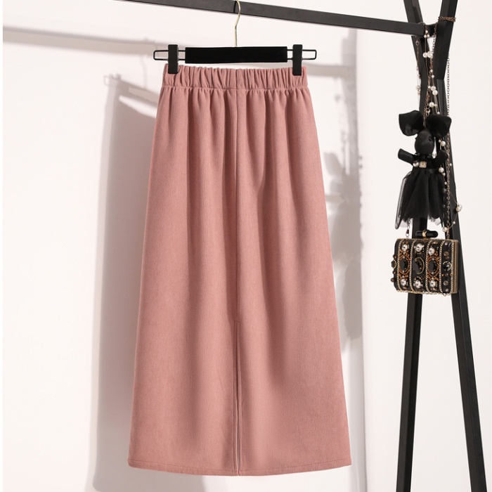 High waist A-line long slim large yard all-match skirt