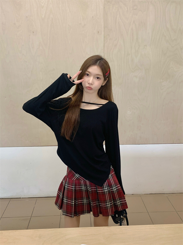 Pinched waist T-shirt enticement tops for women
