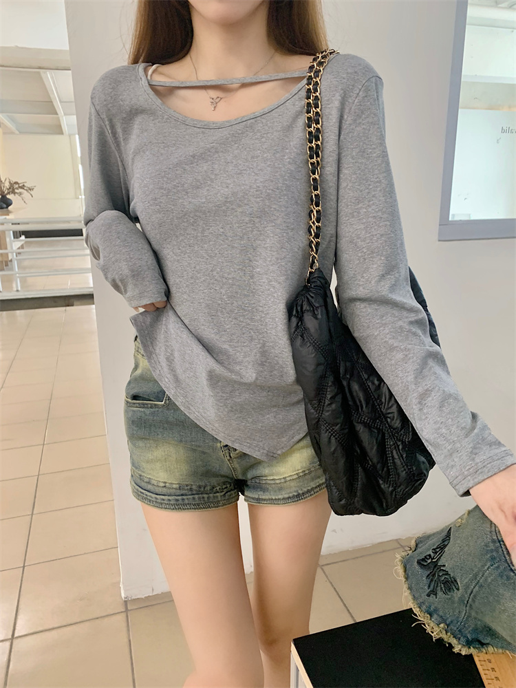 Pinched waist T-shirt enticement tops for women