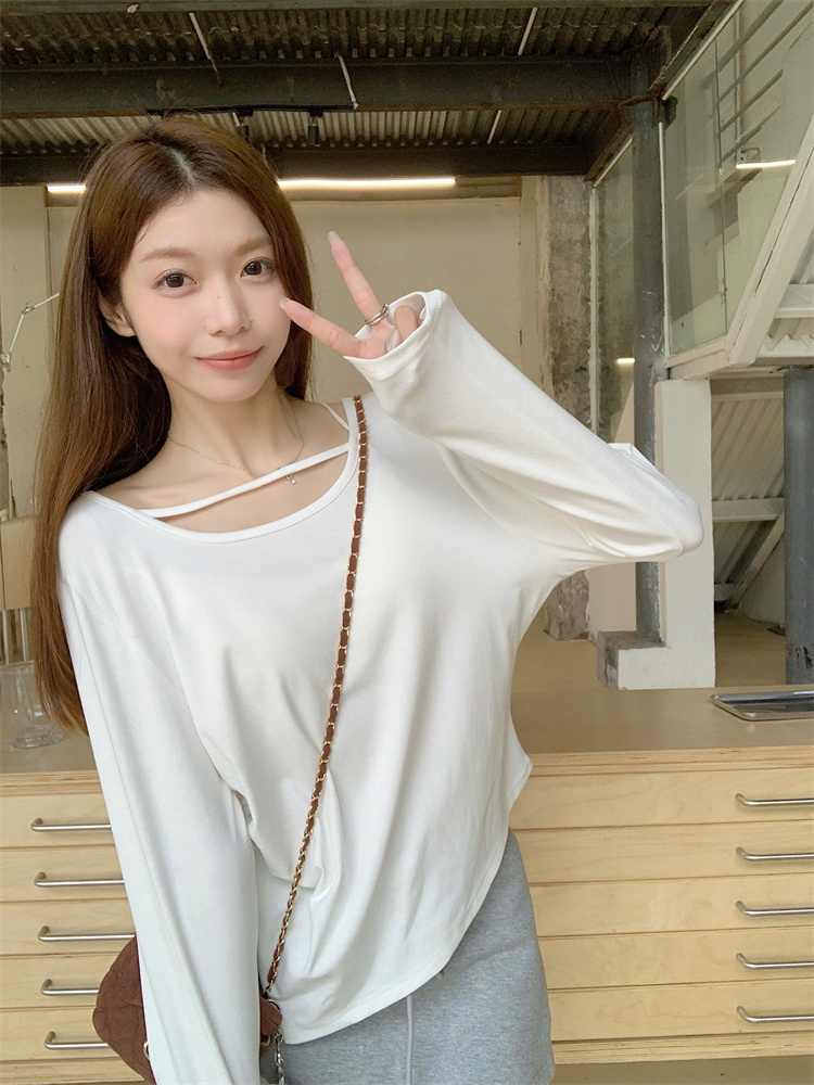 Pinched waist T-shirt enticement tops for women