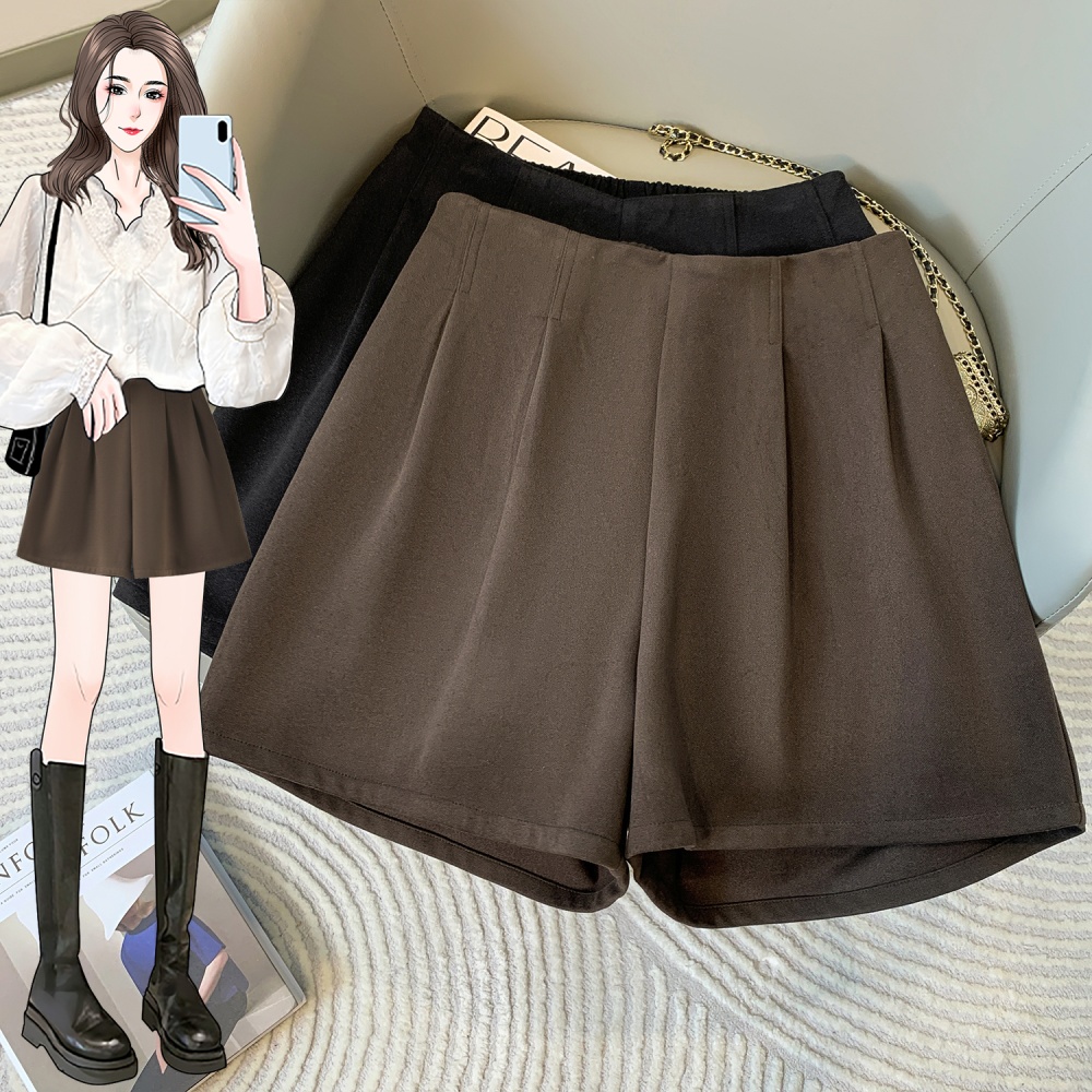 Five tenths woolen casual pants slim shorts for women