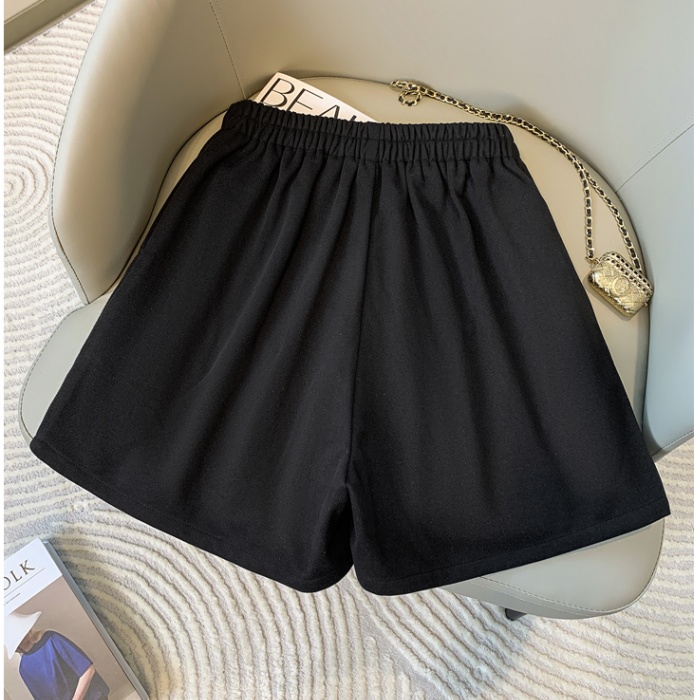 Five tenths woolen casual pants slim shorts for women