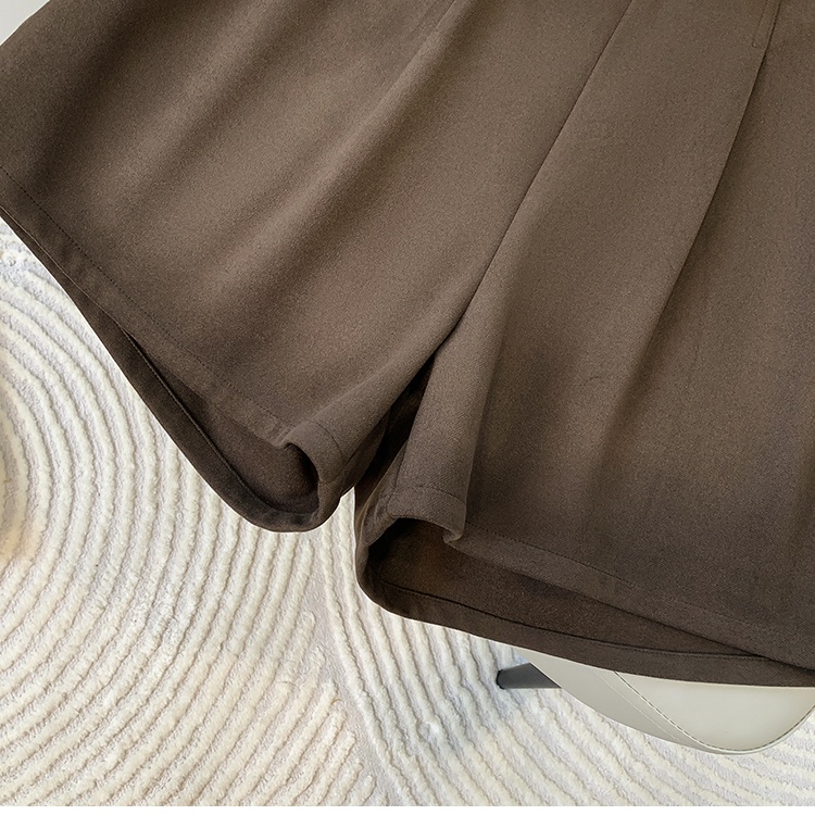 Five tenths woolen casual pants slim shorts for women