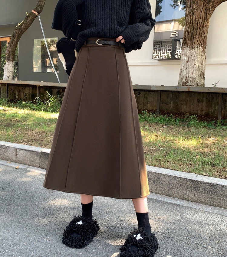 Autumn and winter short skirt pleated skirt for women
