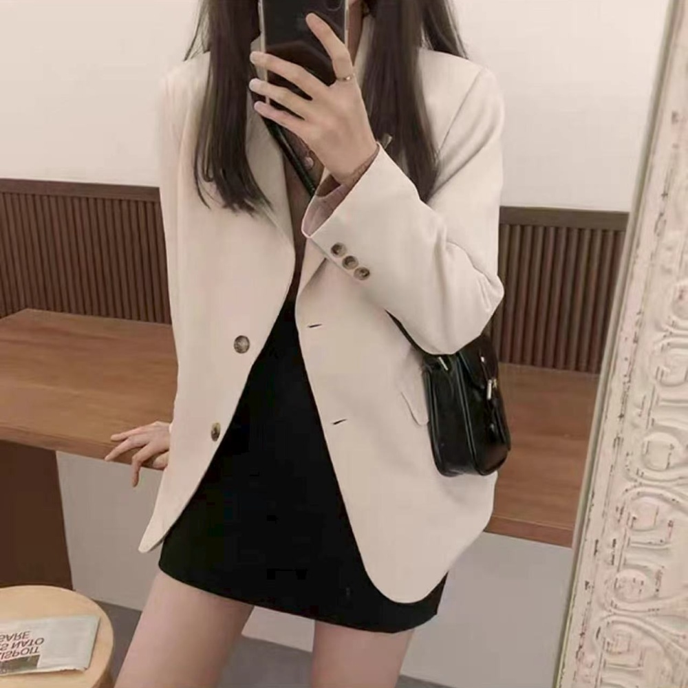 Casual autumn short business suit loose fat tops