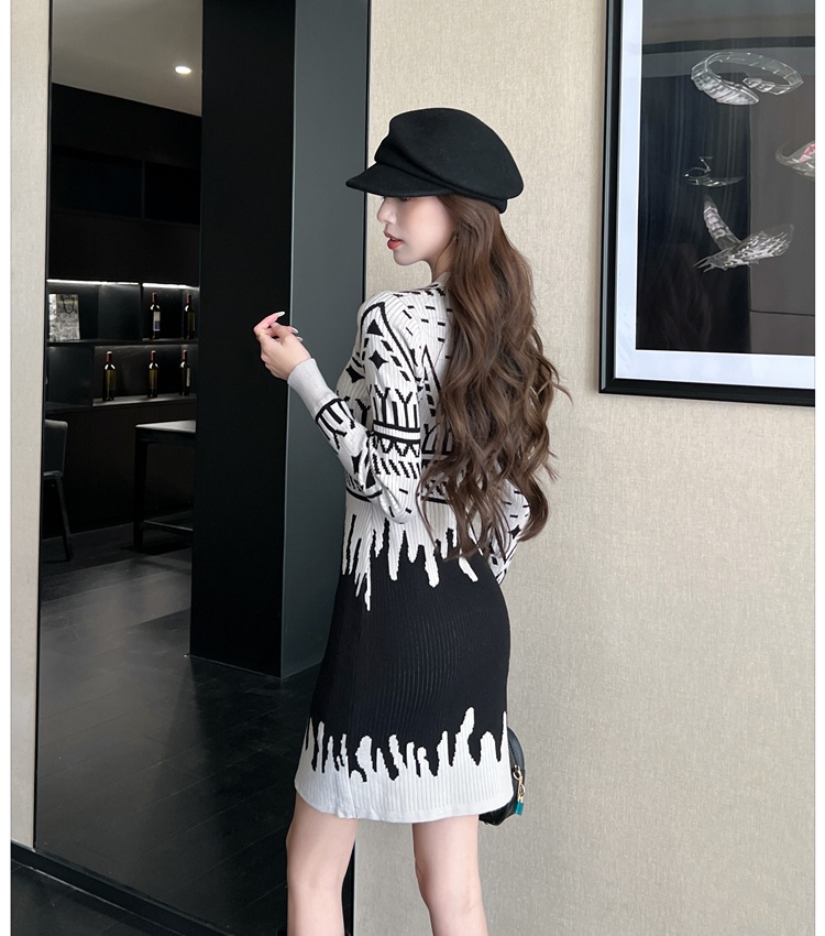 Chanelstyle autumn sweater dress bottoming dress