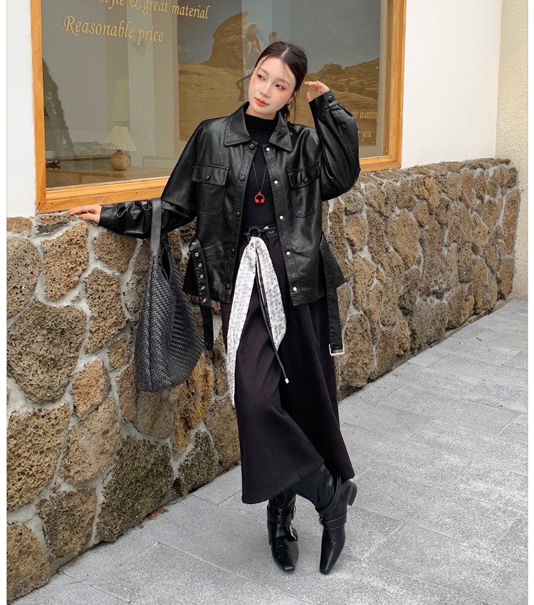 Locomotive wallet retro coat for women