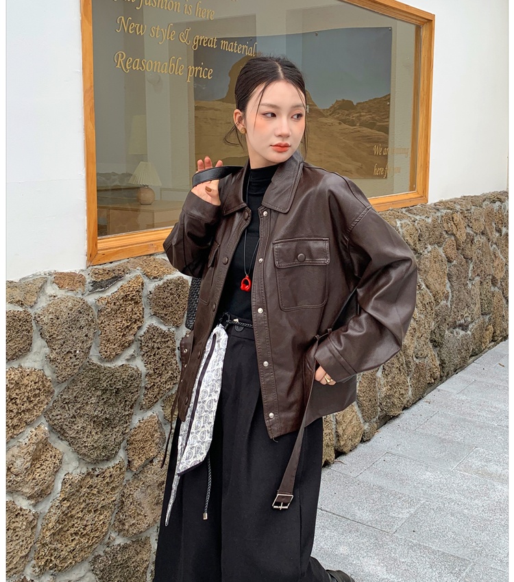 Locomotive wallet retro coat for women
