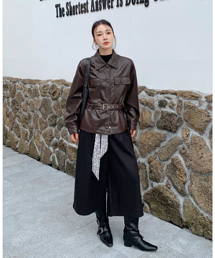 Locomotive wallet retro coat for women