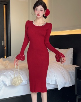 Korean style dress sweater dress for women
