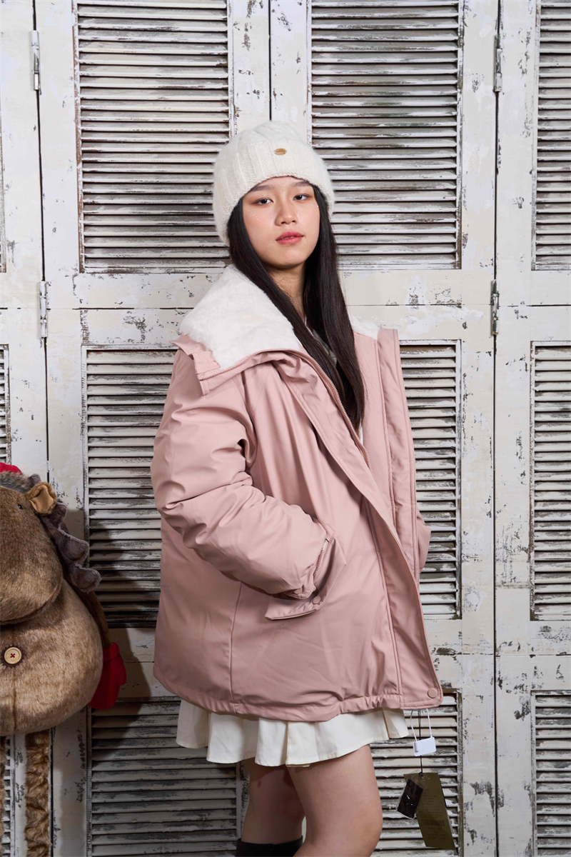 Short Korean style fashion cotton coat for women