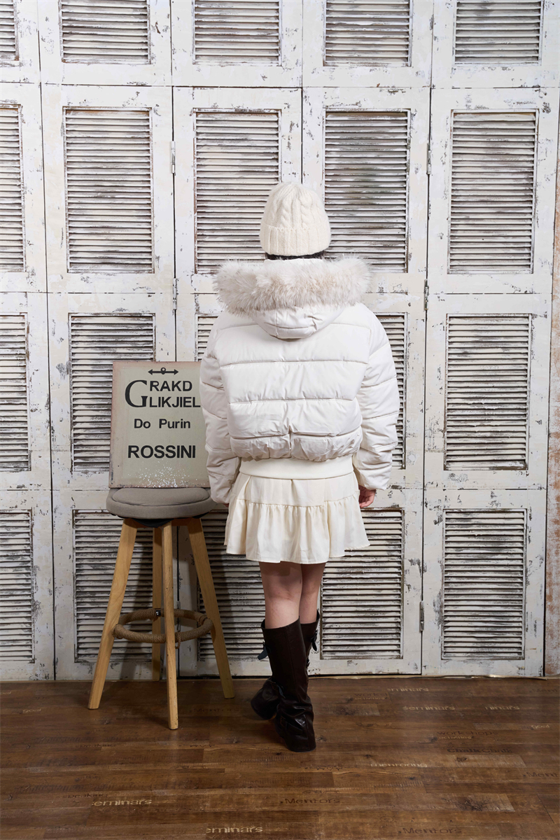 Hooded winter coat American style short cotton coat for women