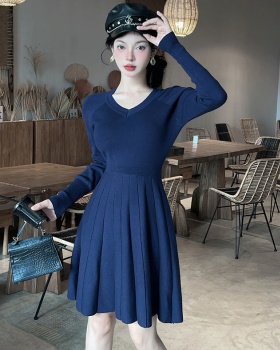 Chanelstyle sweater dress autumn and winter dress for women