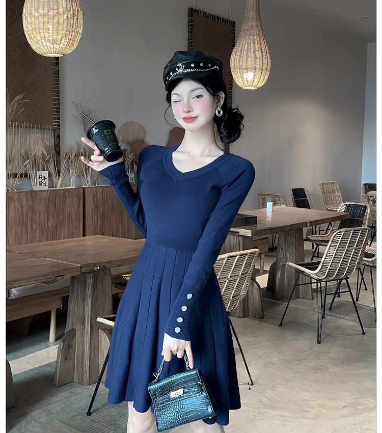 Chanelstyle sweater dress autumn and winter dress for women