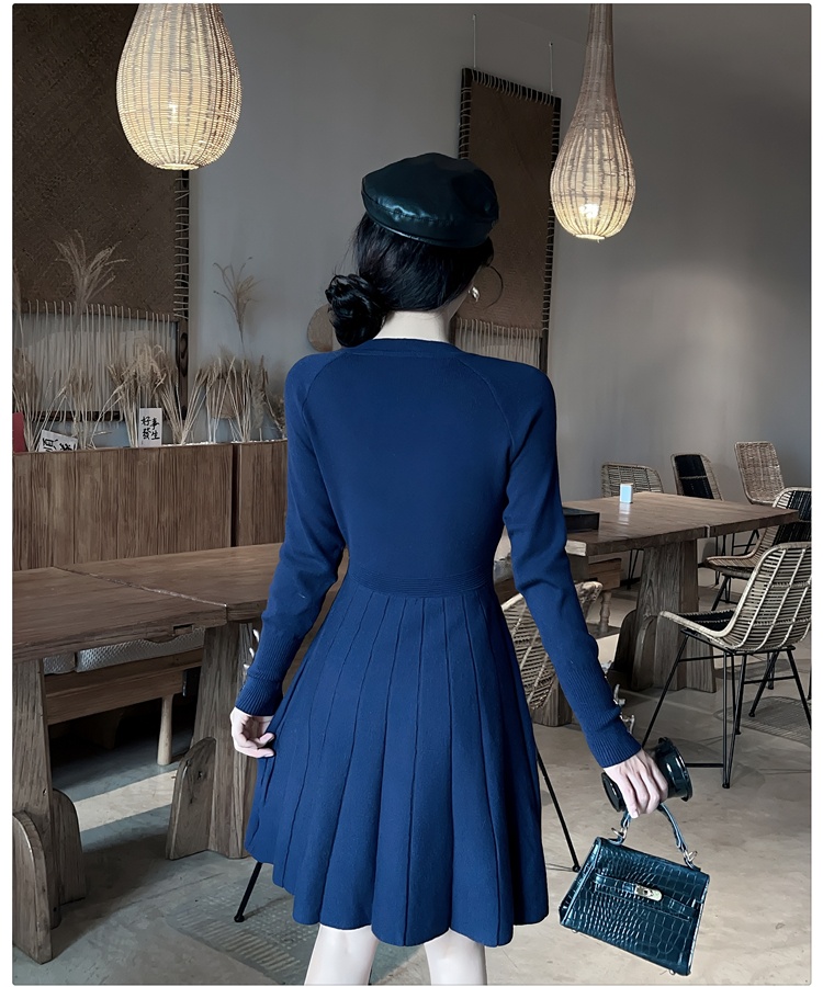 Chanelstyle sweater dress autumn and winter dress for women