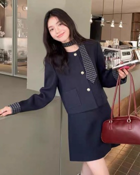 Autumn and winter short skirt jacket 2pcs set