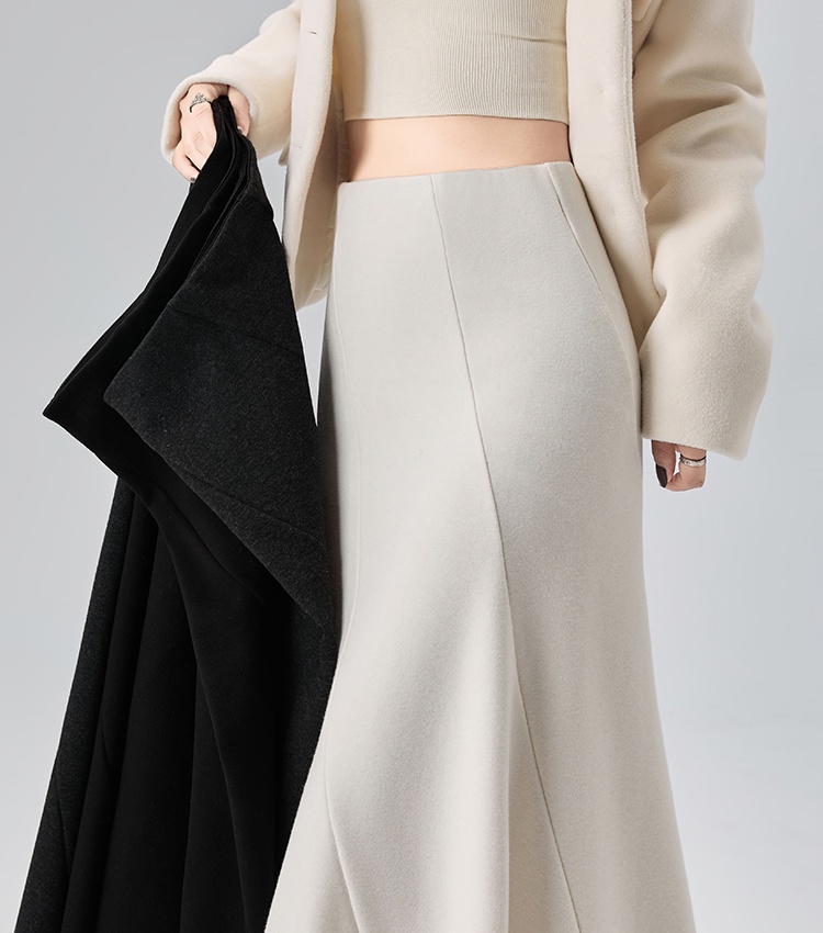 High waist long skirt drape slim one step skirt for women