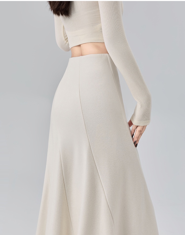 High waist long skirt drape slim one step skirt for women