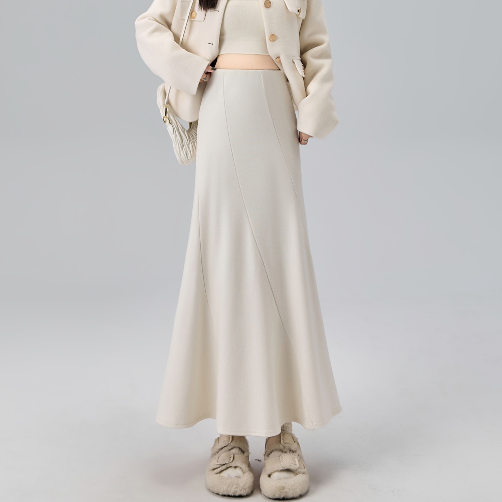 High waist long skirt drape slim one step skirt for women